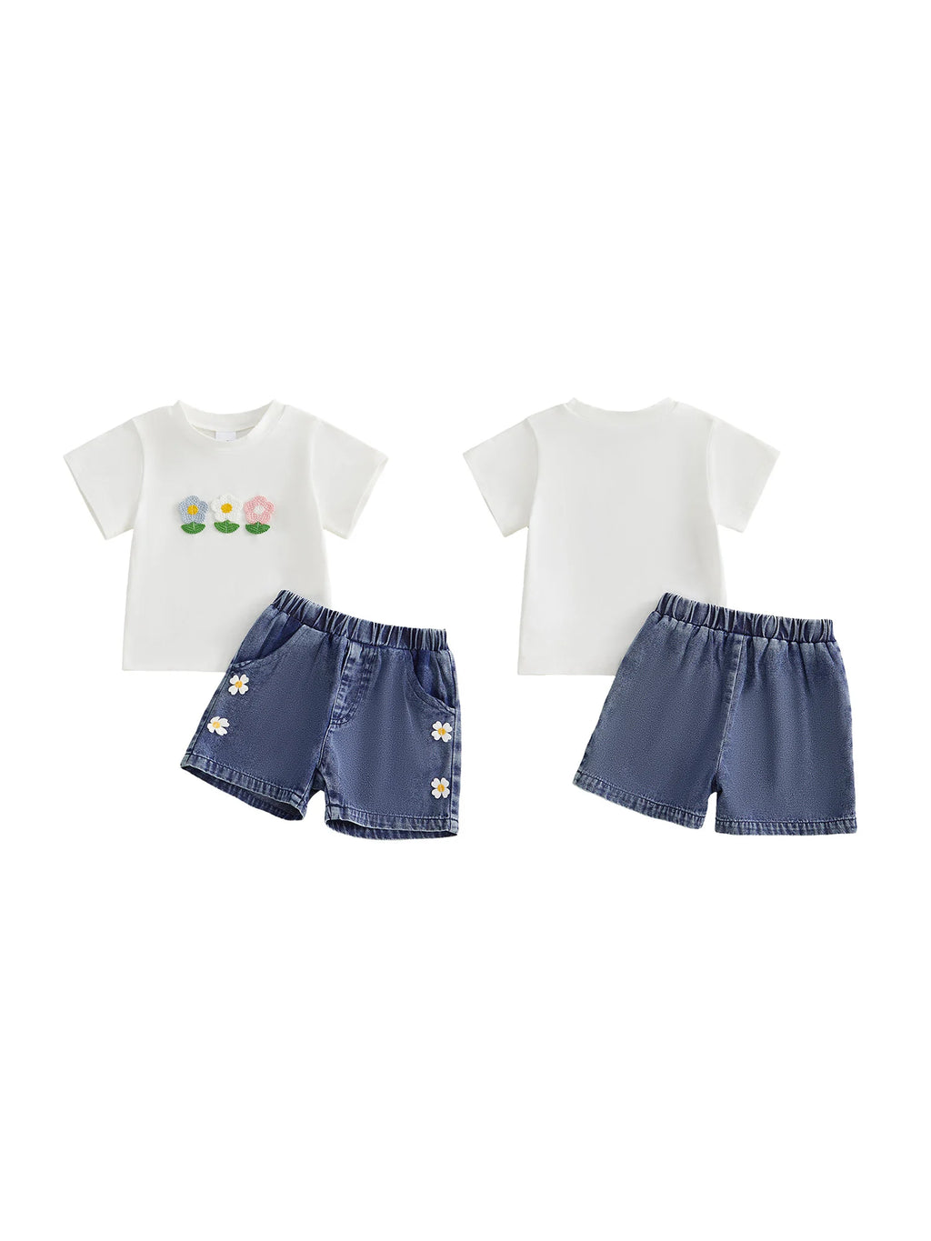 Girls Sleeveless Tank Top with Floral Print Skirt Set Summer Outfit for Kids with Stylish Design and Comfortable Fit